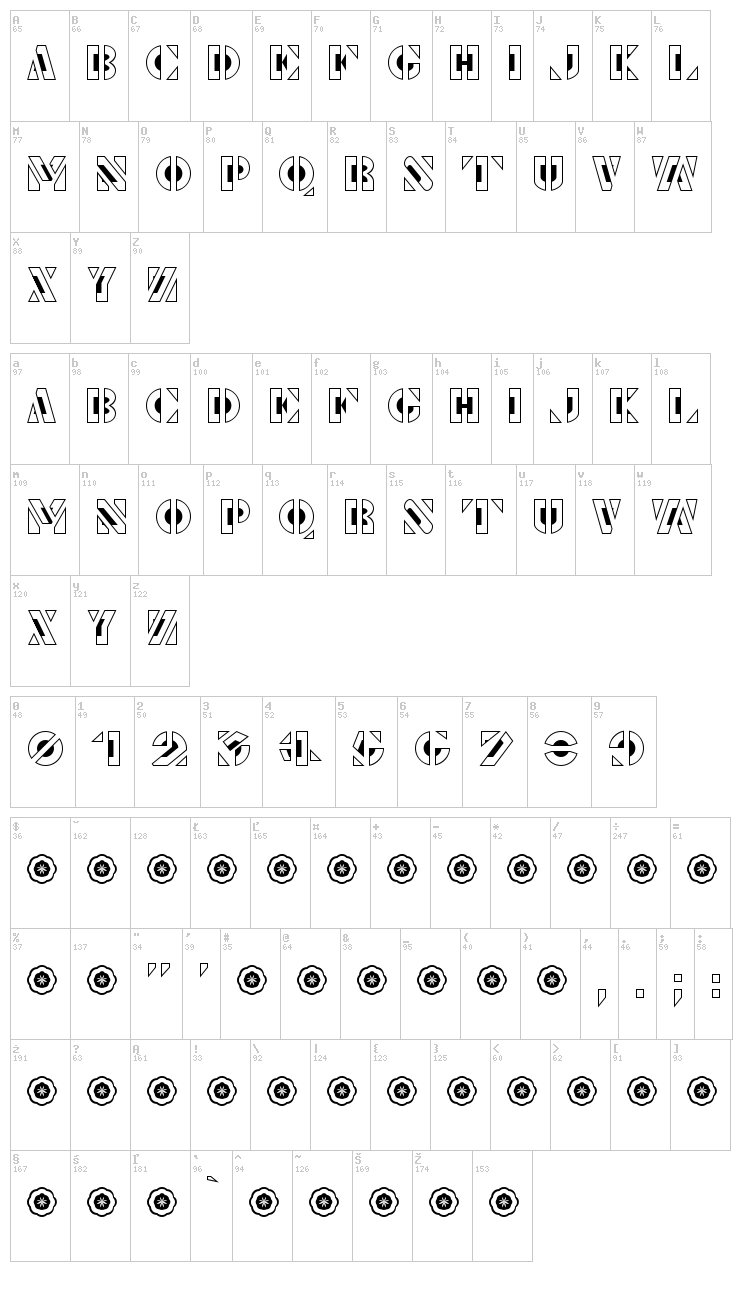 Le Pochoir font map
